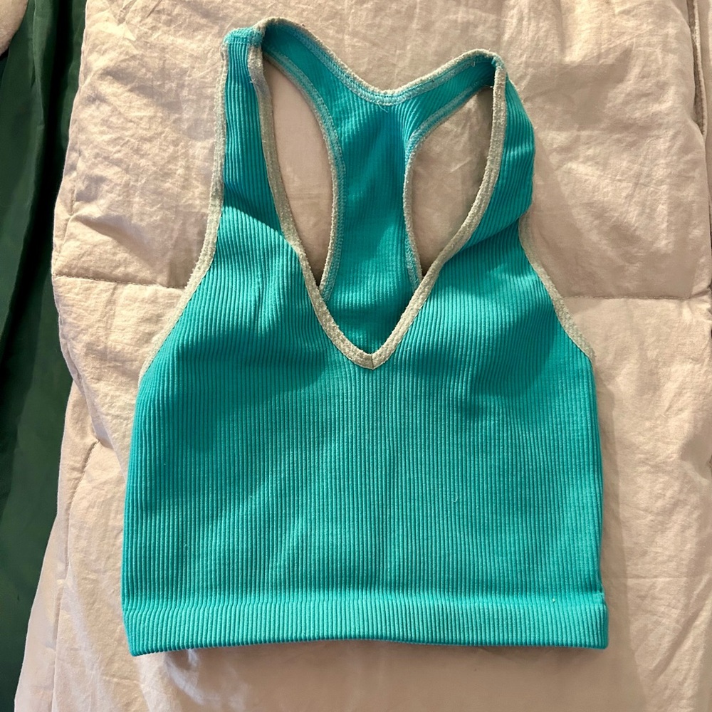 Turquoise sports bra